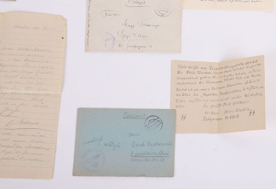 LOT OF 4 WAFFEN-SS FELDPOST LETTER W/ ENVELOPES - 4