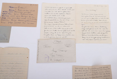 LOT OF 4 WAFFEN-SS FELDPOST LETTER W/ ENVELOPES - 5