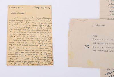 LOT OF 3 WAFFEN-SS FELDPOST LETTERS W/ ENVELOPES & A SS POSTCARD - 2