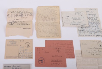 Lot of 7 WAFFEN-SS FIELD POST CARDS & A WAFFEN-SS POSTCARD - 3