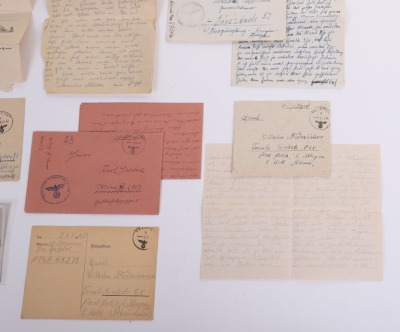 Lot of 7 WAFFEN-SS FIELD POST CARDS & A WAFFEN-SS POSTCARD - 7