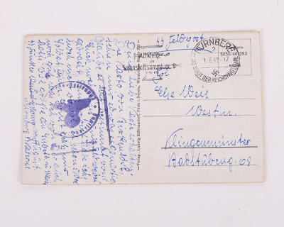 LOT OF 8 WAFFEN-SS FELDPOST LETTERS W/ ENVELOPES & A WAFFEN-SS POSTCARD - 3