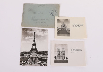 LOT OF 8 WAFFEN-SS FELDPOST LETTERS W/ ENVELOPES & A WAFFEN-SS POSTCARD - 7