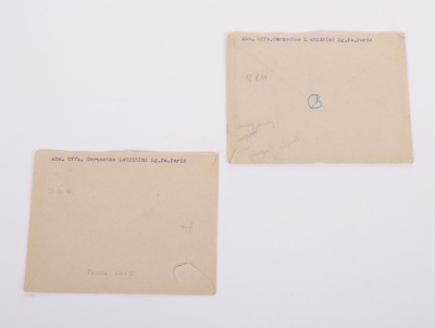 LOT OF 2 LUFTWAFFE PARATROOPER LETTERS W/ ENVELOPES - 2