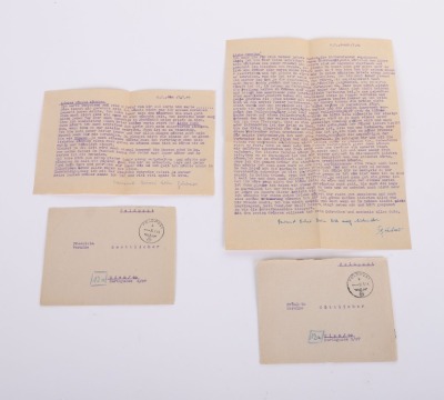 LOT OF 2 LUFTWAFFE PARATROOPER LETTERS W/ ENVELOPES - 3