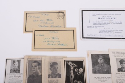 LOT OF 22 MISC. DEATH CARDS - 2