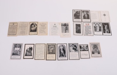 LOT OF 22 MISC. DEATH CARDS - 11
