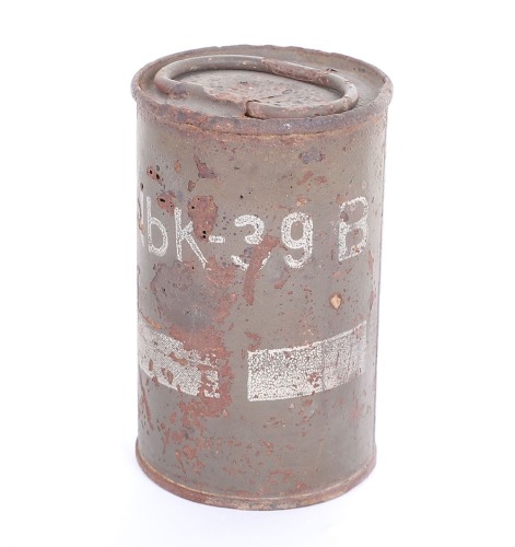 WEHRMACHT SMOKE CANNISTER &ldquo;NBK-39 B&rdquo;, AS USED ON PANZERS