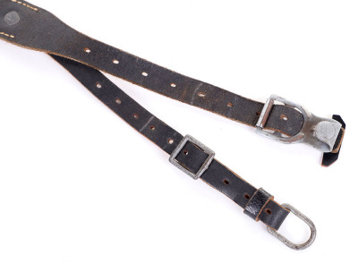 WEHRMACHT MESS KIT & COMBAT BLACK LEATHER &ldquo;Y&rdquo; STRAPS - 9