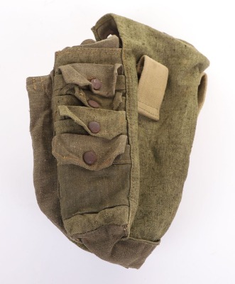 WW2 GERMAN WEHRMACHT PIONEER BAG FOR 3KG CHARGE, GAS MASK & 4 AMMO CLIPS - 4