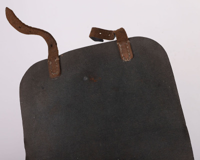 WW2 GERMAN WEHRMACHT PIONEERS BLACK ERSATZ LEATHER TOOL KIT POUCH W/ SHOULDER STRAP - 4
