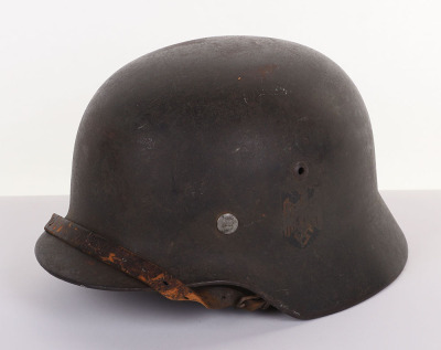 WW2 GERMAN M-35 SINGLE-DECAL KRIEGSMARINE STEEL COMBAT HELMET