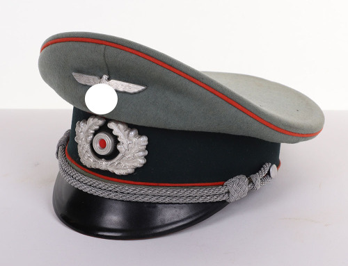 WWII GERMAN HEER ARTILLERY OFFICERS VISOR HAT