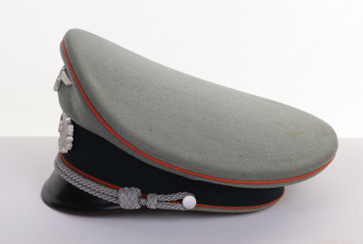 WWII GERMAN HEER ARTILLERY OFFICERS VISOR HAT - 3