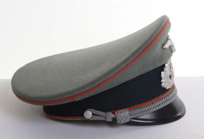 WWII GERMAN HEER ARTILLERY OFFICERS VISOR HAT - 4