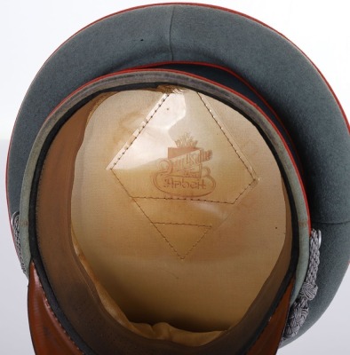 WWII GERMAN HEER ARTILLERY OFFICERS VISOR HAT - 11