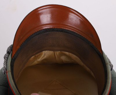 WWII GERMAN HEER ARTILLERY OFFICERS VISOR HAT - 13
