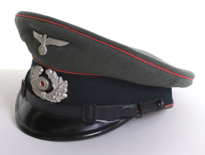 WWII GERMAN HEER PANZER EM VISOR HAT - 2