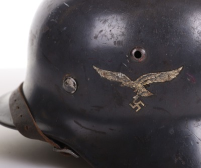 WWII GERMAN LUFTWAFFE M-35 DOUBLE-DECAL HELMET - 7