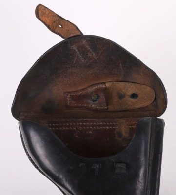 WW2 GERMAN WAFFEN-SS / POLICE LUGER PISTOL HOLSTER - 5