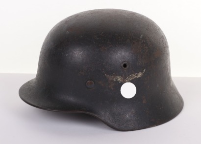 WW2 GERMAN LUFTWAFFE SINGLE DECAL STEEL COMBAT HELMET