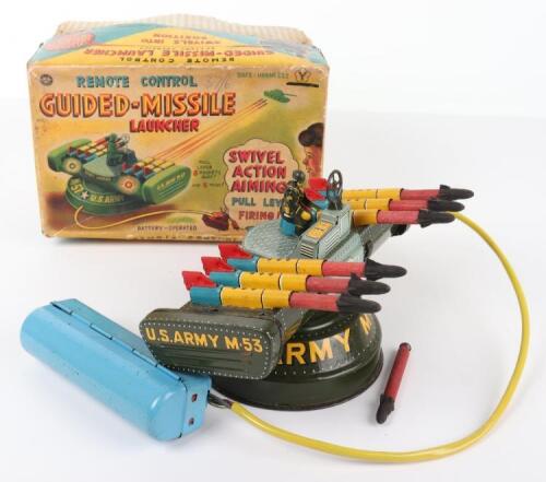 Remote Control Launcher Yonezawa (Japan) Remote Control Tin-plate Guided Missile Launcher