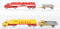 Vintage Lego Petrol Tankers and truck with trailer