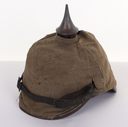 WW1 GERMAN BADEN M-15 PICKELHAUBE WITH TRENCH COVER