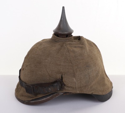 WW1 GERMAN BADEN M-15 PICKELHAUBE WITH TRENCH COVER - 2