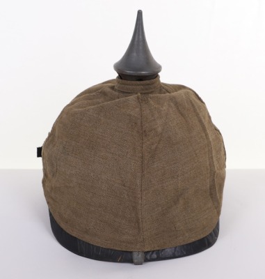 WW1 GERMAN BADEN M-15 PICKELHAUBE WITH TRENCH COVER - 3