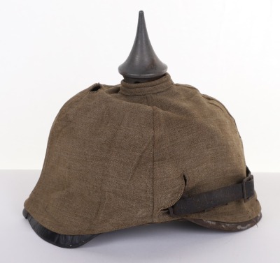 WW1 GERMAN BADEN M-15 PICKELHAUBE WITH TRENCH COVER - 4