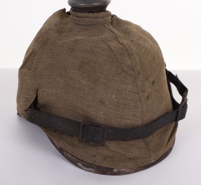 WW1 GERMAN BADEN M-15 PICKELHAUBE WITH TRENCH COVER - 5