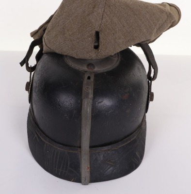 WW1 GERMAN BADEN M-15 PICKELHAUBE WITH TRENCH COVER - 7