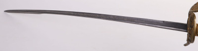 IMPERIAL GERMAN NAVAL OFFICERS SWORD WITH PRESENATION AND DAMASCUS BLADE - 11