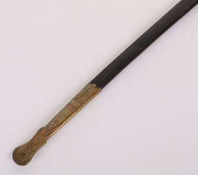 IMPERIAL GERMAN NAVAL OFFICERS GILT AND DAMASCUS SWORD - 14