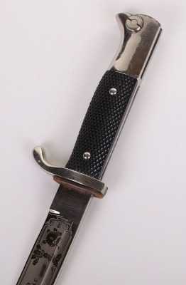 WW2 GERMAN SHORT PATTERN K98 DRESS BAYONET WITH ENGRAVED BLADE FOR ARTILLERY REGIMENT 27 - 4