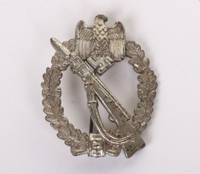 WW2 GERMAN ARMY / WAFFEN-SS INFANTRY ASSAULT BADGE IN SILVER BY FERD WIEDMANN - 2