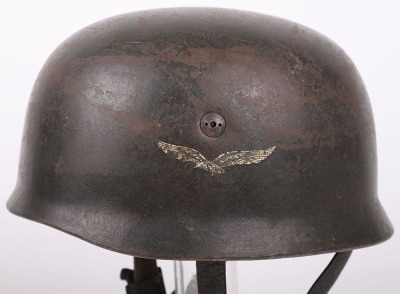 WW2 GERMAN LUFTWAFFE M-38 PARATROOPERS STEEL COMBAT HELMET - 2