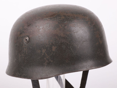 WW2 GERMAN LUFTWAFFE M-38 PARATROOPERS STEEL COMBAT HELMET - 4