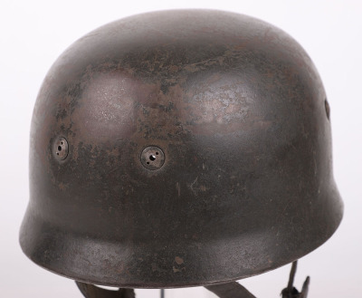 WW2 GERMAN LUFTWAFFE M-38 PARATROOPERS STEEL COMBAT HELMET - 6