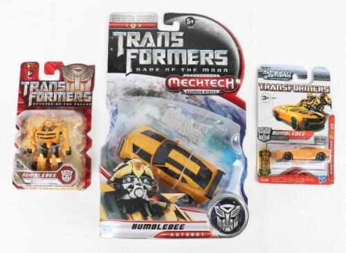 Three Hasbro Transformers Autobot Bumblebee models