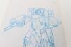 Original Hasbro Transformers 1990&rsquo;s Small Deception Jet #2 original designers&rsquo; blue pencil coloured drawing - 3