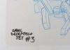 Original Hasbro Transformers 1990&rsquo;s Small Deception Jet #3 original designers&rsquo; blue pencil coloured drawing - 2