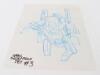 Original Hasbro Transformers 1990&rsquo;s Small Deception Jet #3 original designers&rsquo; blue pencil coloured drawing - 3