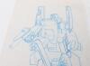 Original Hasbro Transformers 1990&rsquo;s Small Deception Jet #3 original designers&rsquo; blue pencil coloured drawing - 4