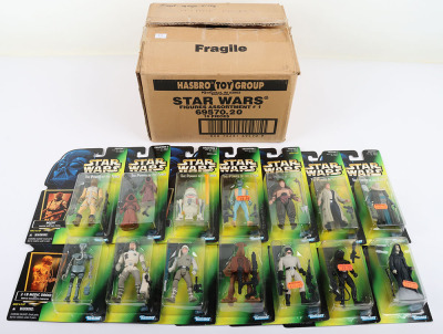 Star Wars Power of the Force 14 Action Figures Mint with Gold Stickers with Original Shipping Case Kenner