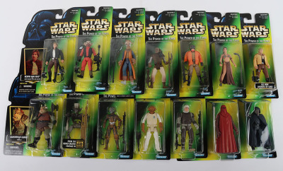 Star Wars Power of the Force 14 carded Action Figures Mint with Gold Stickers with Original Shipping Case Kenner - 3