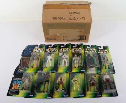 Star Wars Power of the Force 14 carded Action Figures Mint with Original Shipping Case Kenner