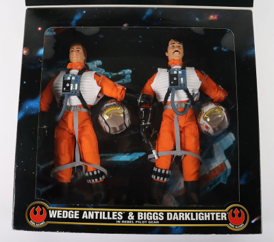 Star Wars Action Collection Kenner 1996-98 Wedge Antilles and Biggs Darklighter in Rebel Pilot Gear - 5