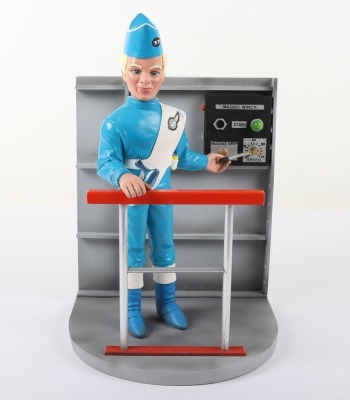 A painted wood and resin pre-production model of Thunderbirds Alan Tracy at his post, 1990s